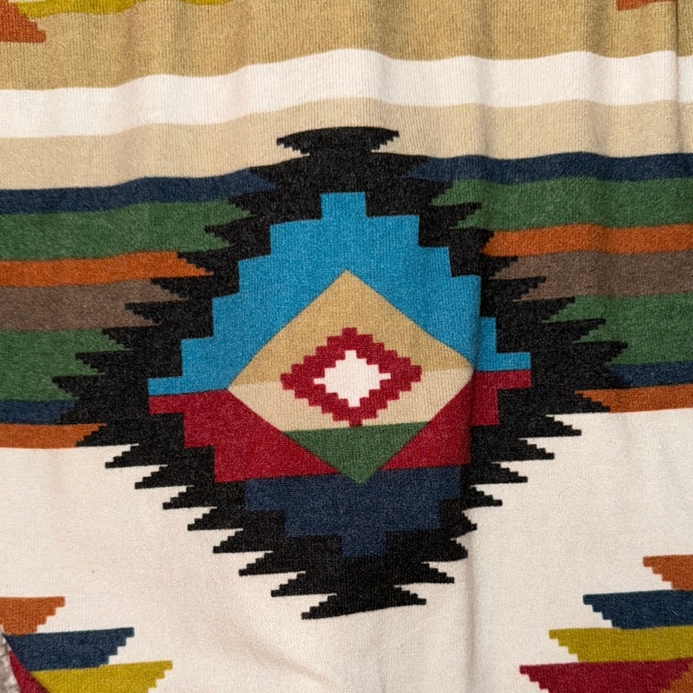 Colorful Patterned Aztec Women's Cardigan sweater Large - Picture 6 of 6